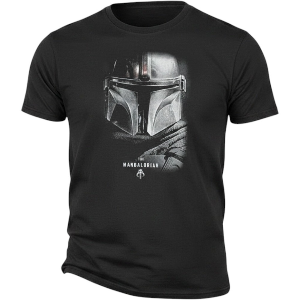 Star Wars The Mandalorian Mens Black Graphic T Shirt Size XL